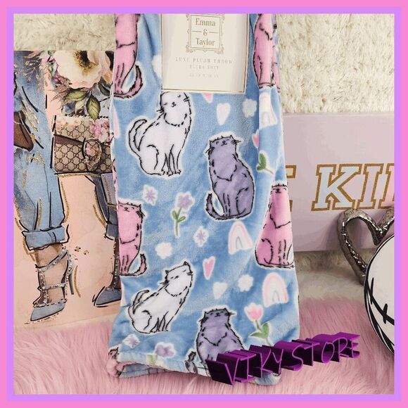 💕 NWT Emma & Taylor Ultra Soft Plush Throw Blanket 50x60 #7150 💕 - Picture 5 of 5
